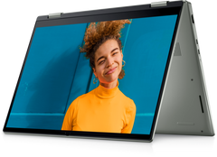 Dell Inspiron 14 7425 in tent mode, showing 2-in-1 convertible design; manufacturer reference image