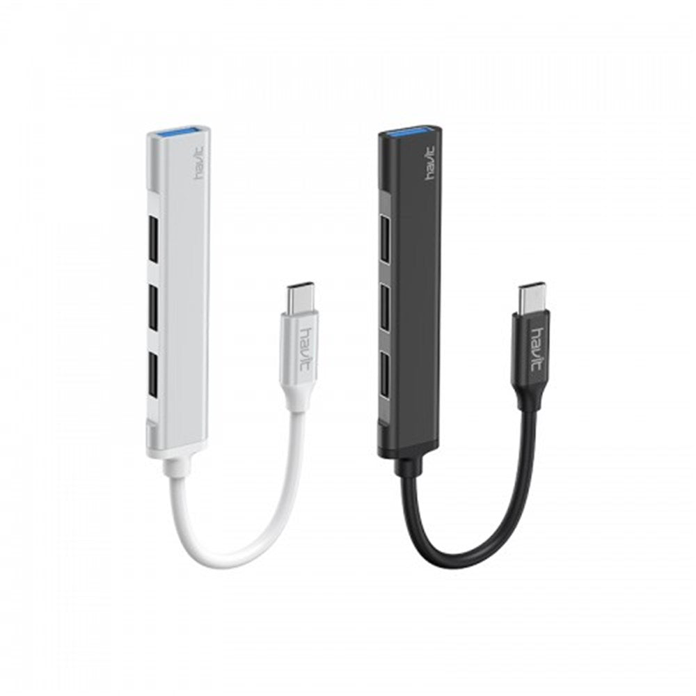Havit HB41 four-port USB-C hub black and silver options