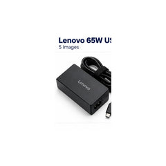 Illustrative rendered view 1 of lenovo compatible 65W USB-C charger, not actual item photo