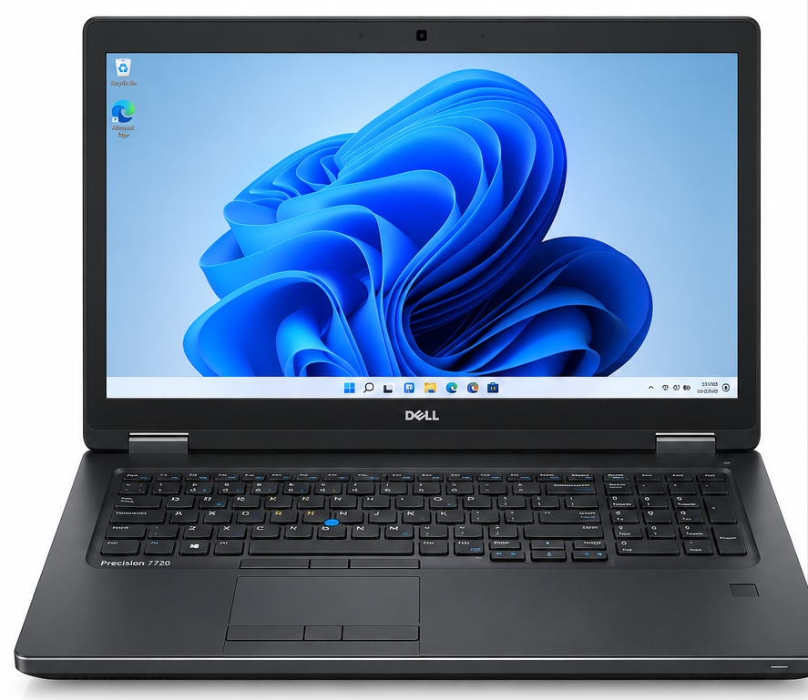 Illustrative render of Dell Precision 7720 laptop, view 1