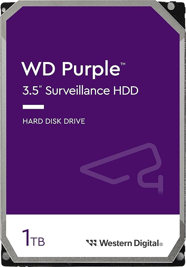 WD 1 TB WD Purple SATA III Hard Drive 1 sata_6_0_gb 64 MB Cache 3.5-Inch