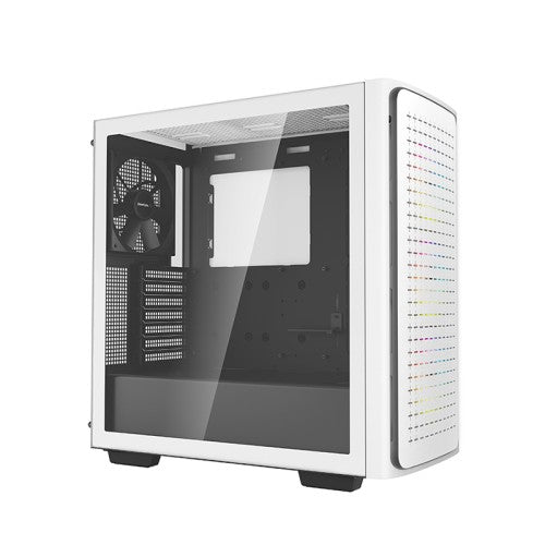 Deepcool CK560 WH Mid-Tower Tempered Glass with Pre-installed 3×120mm front and 1×140mm Rear Fans ATX Gaming Case_White Color