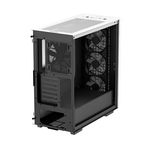 Deepcool CK560 WH Mid-Tower Tempered Glass with Pre-installed 3×120mm front and 1×140mm Rear Fans ATX Gaming Case_White Color