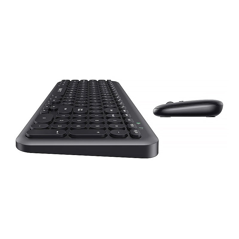 Havit KB254GCM Wireless 2.4GHz Full-Size Round Keycaps Retro Typewriter Keyboard and Mouse Combo_Black Main image