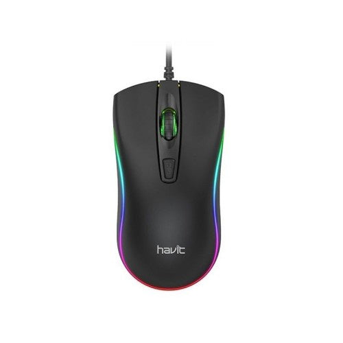 HV-MS72 USB2.0 LED Gaming Optical Mouse_Black