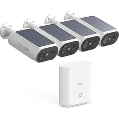 Aosu C8E-4H four-camera solar security system with hub