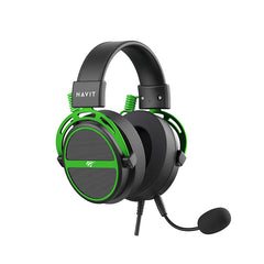 Havit H2030E gaming headset green and black