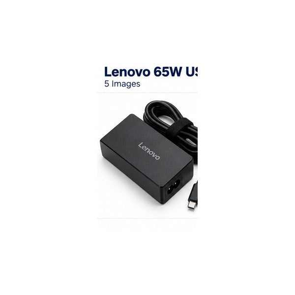 Illustrative rendered view 1 of lenovo compatible 65W USB-C charger, not actual item photo