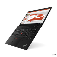 Lenovo ThinkPad T14 Gen 2 AMD — Open elevated keyboard view — manufacturer reference image